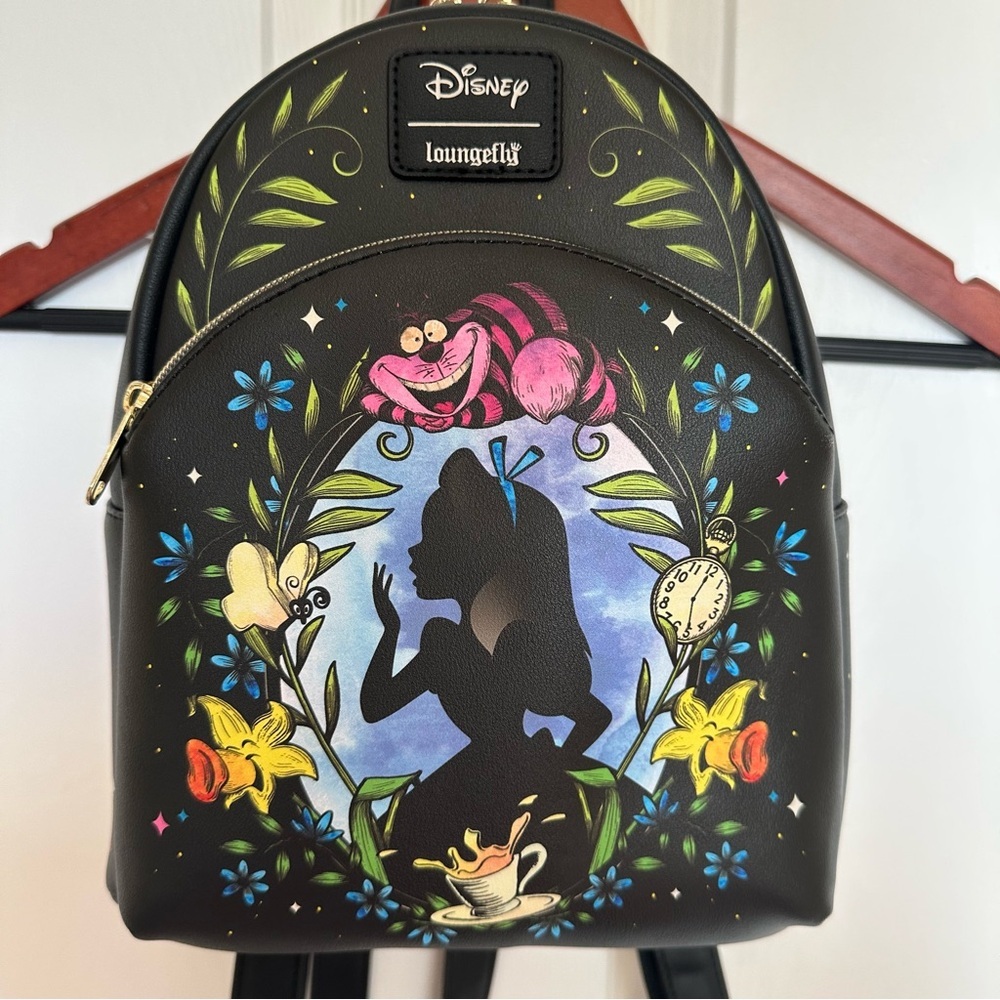 Loungefly Disney Alice in Wonderland Cheshire Cat Cameo Mini Backpack - Picture 2 of 9